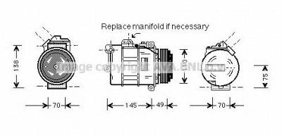 AVA QUALITY COOLING bwk237 -  Компрессор, кондиционер